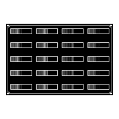 PAVOFLEX Moule Silicone Bande Ondulée 12 x 3 cm x H 3,2 cm (x20)* Moule Silicone