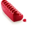 SILIKOMART Moule Silicone Bûche Cœur 24,8 x 8,8 x H 8 cm* Moule Silicone|Moules À Gâteaux