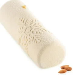 SILIKOMART Moule Silicone Bûche Flocon 25 x 8,1 x H 5,8 cm* Moule Silicone|Moules À Gâteaux