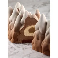 PAVONI Moule Silicone Bûche Sapin Enneigé 25 x 9 cm x H 9,5 cm* Moule Silicone|Moules À Gâteaux