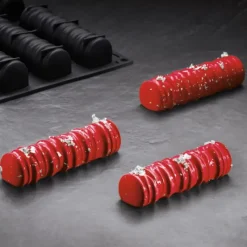 PAVONI Moule Silicone Bûche Sequoia 12,4 x 3,5 x H 3 cm (x14) Pavoflex* Moule Silicone