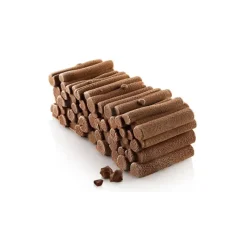 SILIKOMART Moule Silicone Bûche Woody 22 x 9 cm Professional* Moule Silicone|Moules À Gâteaux