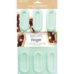 SCRAPCOOKING Moule Silicone Biscuit Finger (x7)* Moule Silicone|Moules À Gâteaux