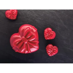 PAVOFLEX Moule Silicone Cadeau Coeur 7,3 x 6,6 cm x H 3,6 cm (x12)* Moule Silicone|Moules À Gâteaux