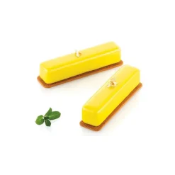 SILIKOMART Moule Silicone Éclairs Stripe 13 x 2,8 cm x H 2,8 cm (x8) Professional* Moule Silicone|Moules À Gâteaux