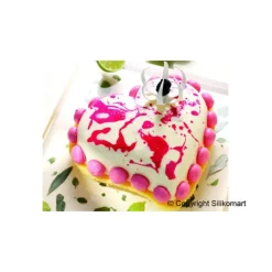 SILIKOMART Moule Silicone Coeur bombé professionnel 205 x 186 mm* Moule Silicone