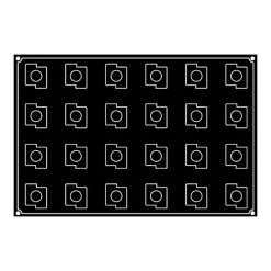 PAVOFLEX Moule Silicone Cube Tekno 5,8 x 5 cm x H 5 cm (x24)* Moule Silicone