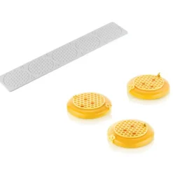 SILIKOMART Moule Silicone Décor Alvéoles Ø 7,5 cm x H 0,35 cm (x5) Professional* Moule Silicone|Moules À Gâteaux