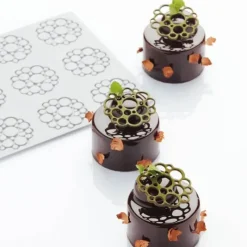 PAVONI Moule Silicone Décor Cercles Ø 5 x H 0,2 cm (x15)* Moules À Chocolat|Décoration Comestible
