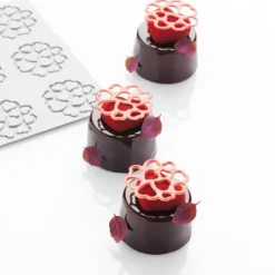 PAVONI Moule Silicone Décor Cœur Ø 5 x H 0,2 cm (x15)* Décoration Comestible|Moule Silicone