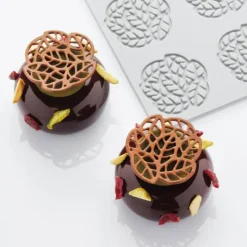 PAVONI Moule Silicone Décor Feuilles Ø 5 x H 0,2 cm (x15)* Moules À Chocolat|Décoration Comestible