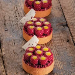 PAVONI Moule Silicone Décor Mini Framboises Ø 6,2 cm x H 2,1 cm (x8)* Moule Silicone