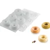 SILIKOMART Moule Silicone Donuts Gourmands Ø 7,2 cm x H 2,7 cm (x6) Professional* Moule Silicone|Moules À Gâteaux