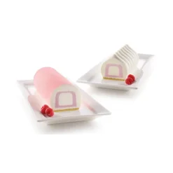 SILIKOMART 3D DESIGN Moule Silicone Insert Bûche et Cake 22 x 5 x H 4 cm (x2)* Moule Silicone