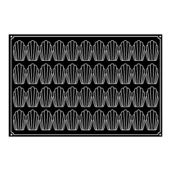 PAVOFLEX Moule Silicone Madeleine 7,8 x 4,5 cm x H 1,8 cm (x44)* Moule Silicone|Moules À Gâteaux