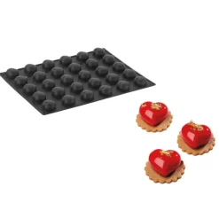PAVOFLEX Moule Silicone Mini Coeur Passion 4 x 3 cm x H 2 cm (x30)* Moule Silicone|Moules À Gâteaux