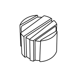 PAVOFLEX Moule Silicone Mini-Rond Rayé Ø 3,5 cm x H 3 cm (x54)* Moule Silicone