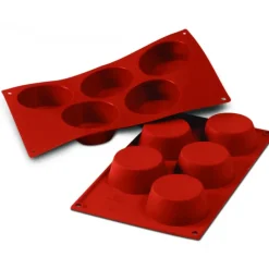 SILIKOMART Moule Silicone Muffins 8,1 cm x H 3,2 cm (x5)* Moule Silicone|Moules À Gâteaux