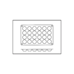 SILIKOMART Moule Silicone Pomponnette 3,4 cm x H 1,6 cm (x24)* Moule Silicone