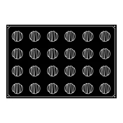 PAVOFLEX Moule Silicone Rond Rayé Ø 6 cm x H 4,5 cm (x24)* Moule Silicone