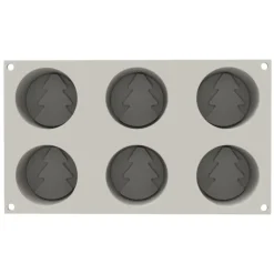 SILIKOMART Moule Silicone Sapin Mini Hiver Ø 7 x H 3 cm (x6)* Moule Silicone|Moules À Gâteaux