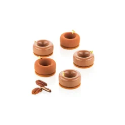 SILIKOMART Moule Silicone Savarin Oblio Ø 5 cm x H 2,1 cm (x15) Professional* Moule Silicone|Moules À Gâteaux