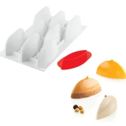 SILIKOMART Moule Silicone Voiles Vela 11,5 x 3,5 cm x H 5,7 cm (x8) Professional* Moule Silicone|Moules À Gâteaux