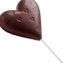 CHOCOLATE WORLD Moule Sucette Chocolat Coeur 54 mm (x4)* Moules À Chocolat