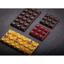 PAVONI Moule Tablette Chocolat Bricks 15,4 x 7,7 cm x H 0,9 cm (x3)* Moules À Chocolat