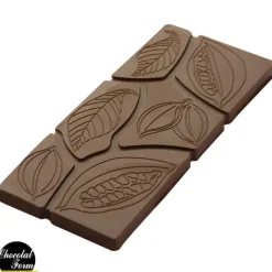 Chocolat Form Moule Tablette Chocolat Feuilles et Fèves 11,8 x 5 cm (x6)* Moules À Chocolat