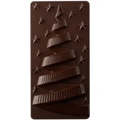 PAVONI Moule Tablette Chocolat Sapin de Noël Nuit Etoilé 15,4 x 7,7 cm* Moules À Chocolat