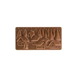 PAVONI Moule Tablette Chocolat Village De Noël 15,4 x 7,7* Moules À Chocolat