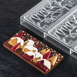 PAVONI Moule Tablette Chocolat Village De Noël 15,4 x 7,7* Moules À Chocolat