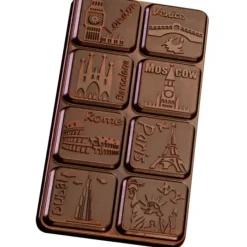 CUISINEADDICT Moule Tablette de Chocolat Grandes Villes x3* Moules À Chocolat