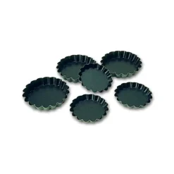MATFER Moule Tartelette Cannelée Exopan Ø6cm H.1cm (x25)* Moule Anti-adhésif|Moules À Gâteaux