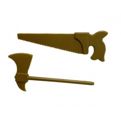 NORDIA Outils Haches et Scies Or Mat x100* Décoration Gâteau