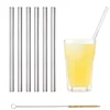 CUISINEADDICT Paille Réutilisable en Verre 23cm droite x6 HALM* Accessoires Bar