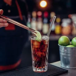 CUISINEADDICT Paille Réutilisable en Verre 23cm droite x6 HALM* Accessoires Bar