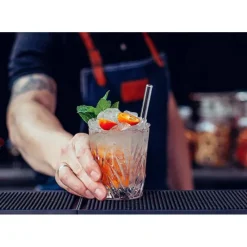 CUISINEADDICT Paille Réutilisable en Verre 15cm droite x4 HALM* Accessoires Bar