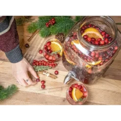 CUISINEADDICT Paille Réutilisable en Verre Joyeux Noël 20cm droite x6 HALM* Accessoires Bar