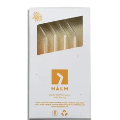 CUISINEADDICT Paille Réutilisable en Verre 23cm courbée x4 HALM* Accessoires Bar