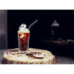 CUISINEADDICT Paille Réutilisable en Verre 23cm courbée x4 HALM* Accessoires Bar