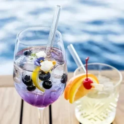 CUISINEADDICT Paille Réutilisable en Verre 20cm droite x6 HALM* Accessoires Bar