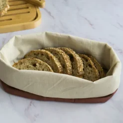 PEBBLY Panière à Pain Coton Bio 22 x 26,5 x 14 cm* Emballage Alimentaire