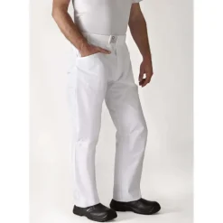 ROBUR Pantalon de Cuisine Mixte Blanc ARENAL T.4* Pantalon De Cuisine