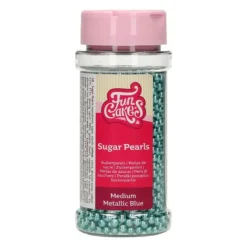 FUNCAKES Perles de sucre Bleu Métallique 80 g* Décoration Comestible