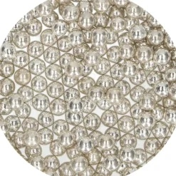 FUNCAKES Perles de sucre 8mm Argenté 80g* Décoration Comestible