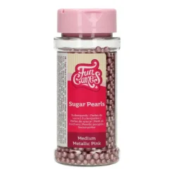 FUNCAKES Perles de sucre Rose Métallique 80g* Décoration Comestible