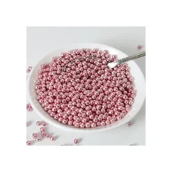 FUNCAKES Perles de sucre Rose Métallique 80g* Décoration Comestible