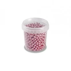 PAVONI Perles en Sucre Rose Métallisé Ø 4 mm 120 g* Décoration Comestible